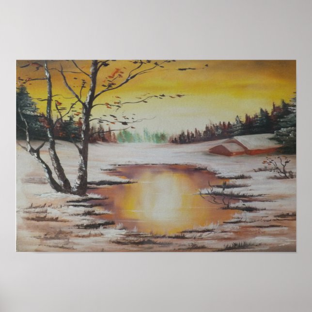 Poster Ann Hayes målningsvinterscen (Framsidan)