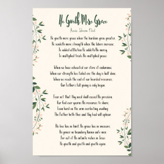 Poster Annie Johnson Flint - Han ger mer Grace