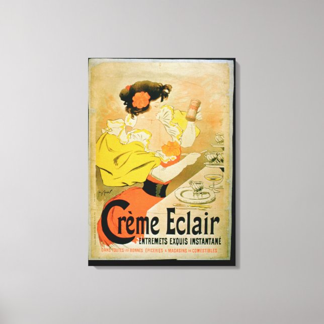 Poster annonsen "Creme Eclair Instant Dessert" Canvastryck (Framsida)