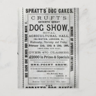 Poster annonsering av Cruft's Hund Show Vykort