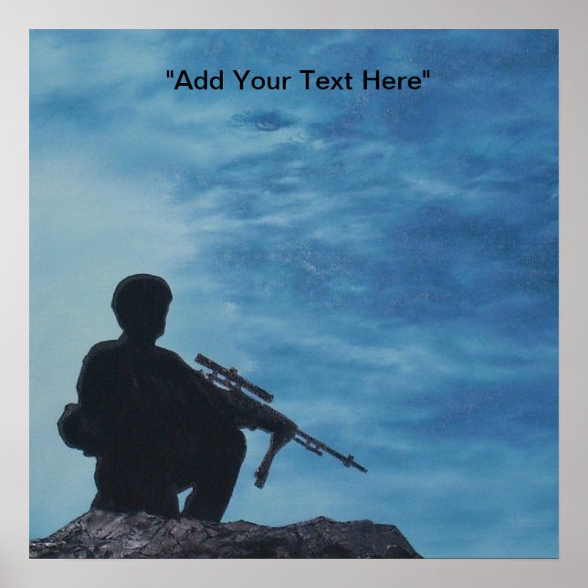 Poster Anpassadet Militär soldat (Framsidan)