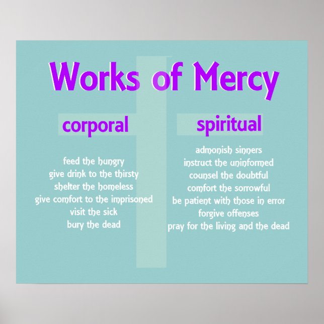 Poster anpassningsbar av  Merciful Works (Framsidan)