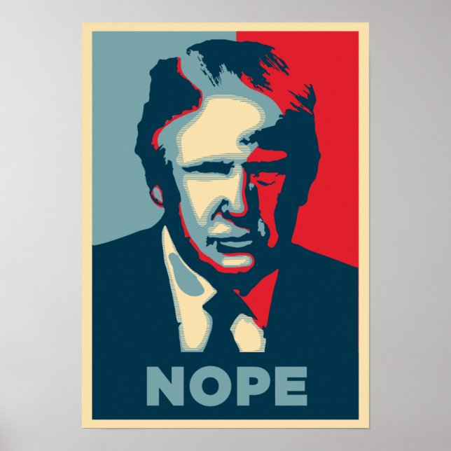 Poster antitrumporlek: NOPE (Framsidan)