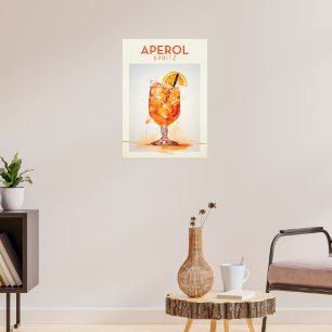 Poster Aperol Spritz Cocktail Retro