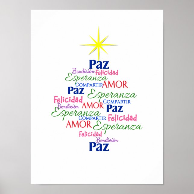 Póster - Árbol de Navidad en palabras Poster (Framsidan)