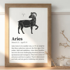 Poster Aries Zodiac-tecken