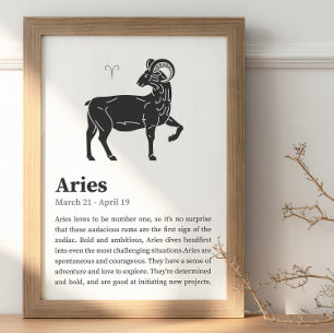 Poster Aries Zodiac-tecken