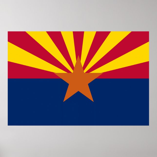 Poster Arizona Statlig flagga Skriv ut (Framsidan)