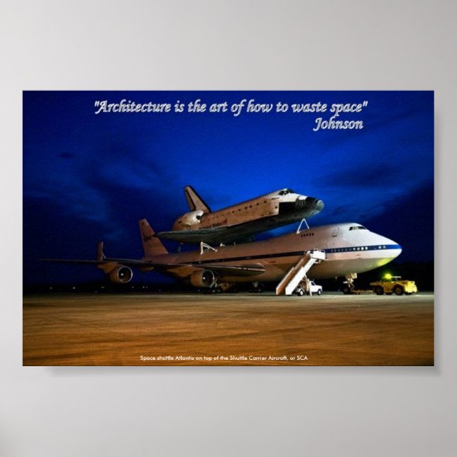 Poster: "Arkitektur är konsten...slösa utrymme" Poster (Framsidan)