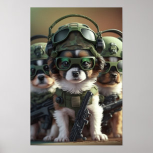 Poster Art Army Hundar
