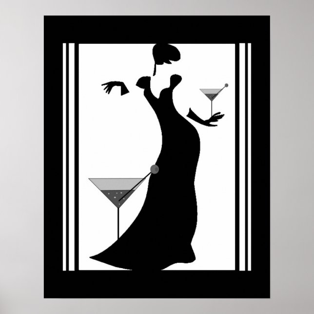 Poster ART DECO DAM Black White (Framsidan)