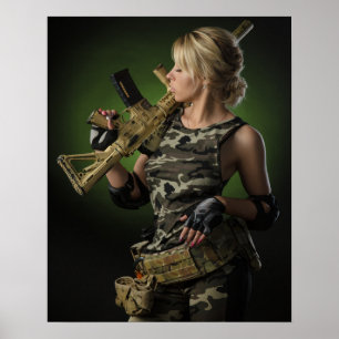 Poster Art Female Soldier