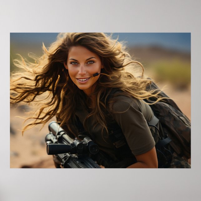 Poster Art Female Soldier (Framsidan)