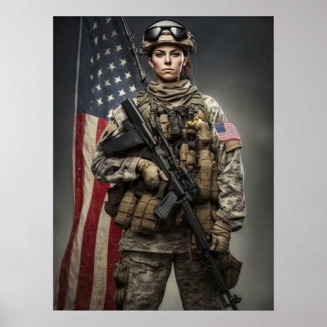 Poster Art Female Soldier (Framsidan)