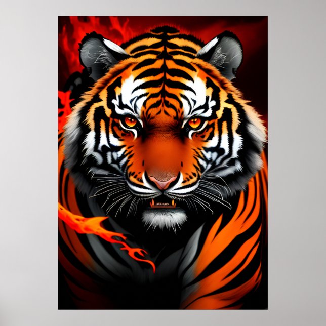 Poster Art Firery Tiger (Framsidan)