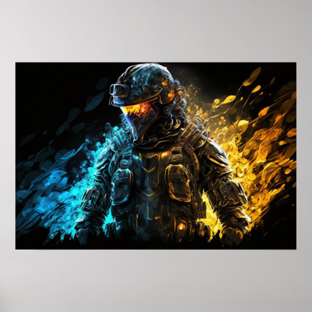 Poster Art Militär Person (Framsidan)