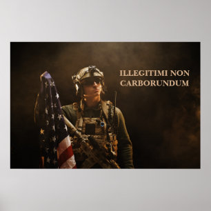 Poster Art Militär Soldat