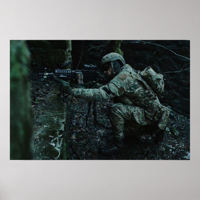 Poster Art Militär Soldat (Framsidan)