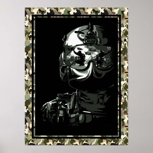 Poster Art Militär Soldat (Framsidan)