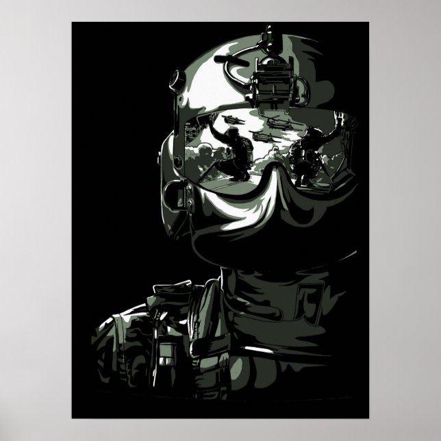 Poster Art Militär Soldat (Framsidan)