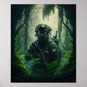Poster Art Militär Soldat
