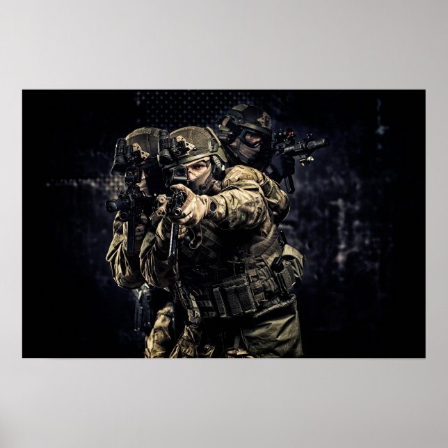 Poster Art Militär Soldat (Framsidan)