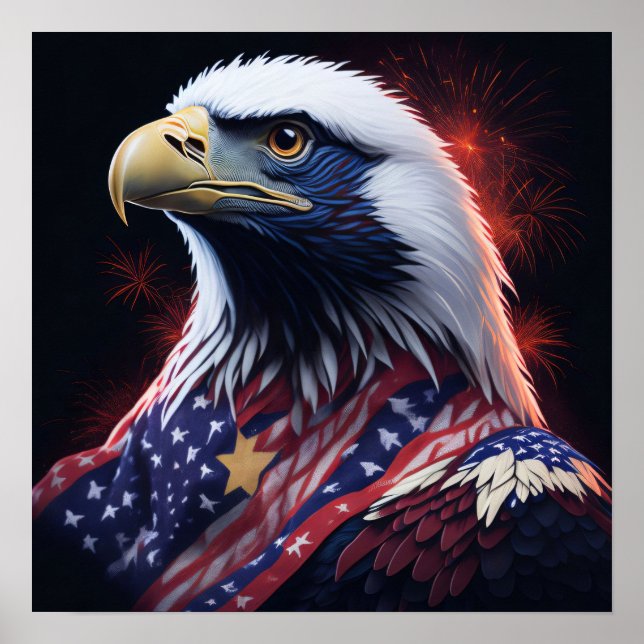 Poster Art Patriotic Eagle (Framsidan)