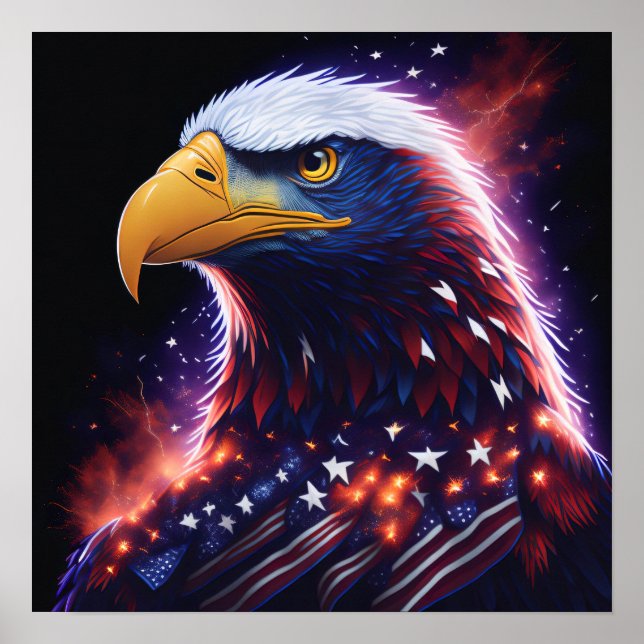 Poster Art Patriotic Eagle (Framsidan)
