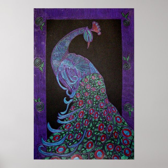 Poster Art-Proud Peacock (Framsidan)