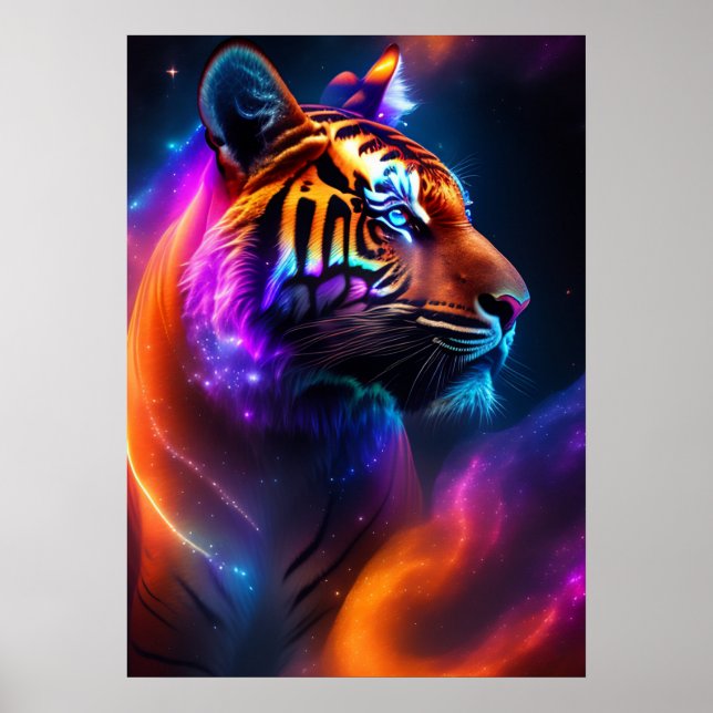 Poster Art Rainbow Tiger (Framsidan)