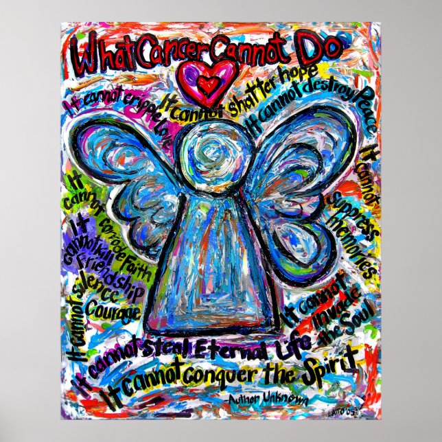 Poster Art Skriv ut med färglös cancergel (Framsidan)
