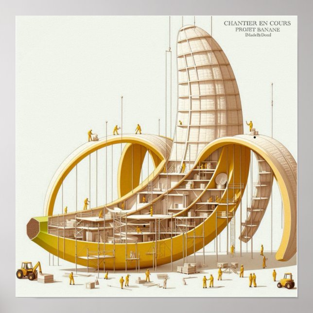 Poster artistique - Projet Banane : architecture e (Framsidan)