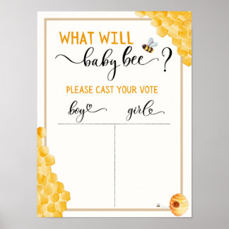Poster att avvisa omröstningen om Bee Baby Gender
