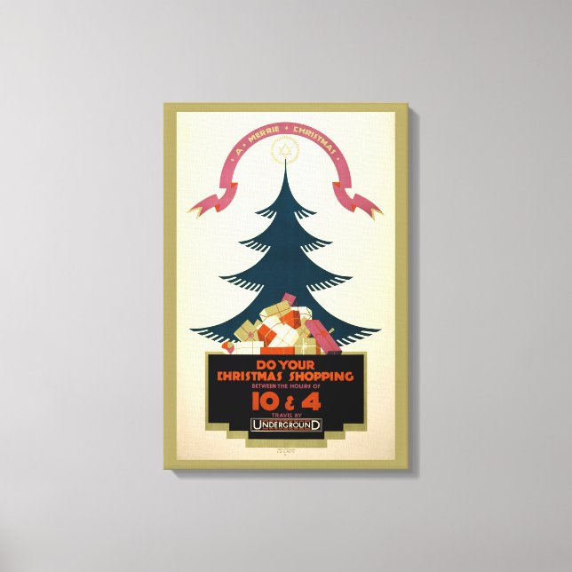 Poster att befordra resor via Londons tunnelbana Canvastryck (Framsida)