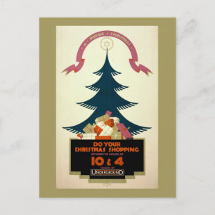 Poster att befordra resor via Londons tunnelbana Vykort