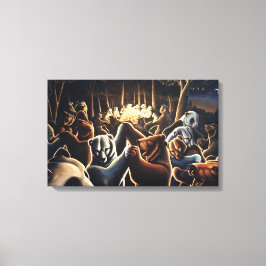 Poster att dansa konsthantverk canvastryck