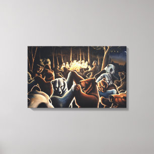 Poster att dansa konsthantverk canvastryck