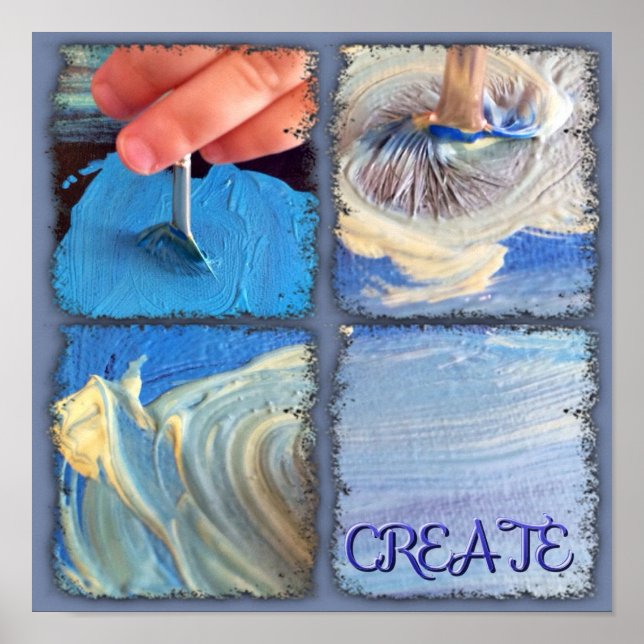 Poster att visa händer skapande. (Framsidan)