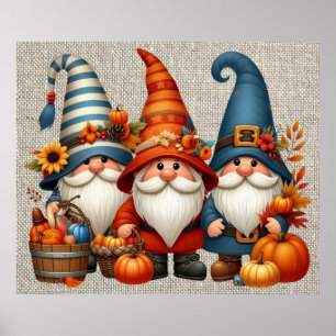 Poster Autumn Gnomes