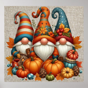 Poster Autumn Gnomes