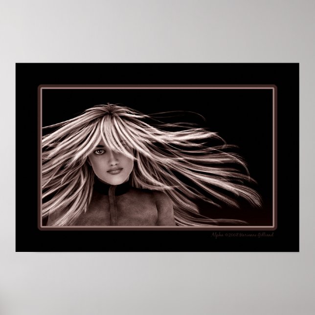 Poster av 3D CGI-bild i Alfa (Framsidan)