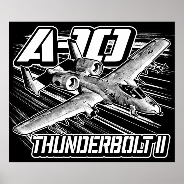 Poster av A-10 Thunderbolt II-Poster (Framsidan)