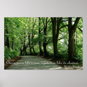 Poster av Abraham Lincoln-tecken