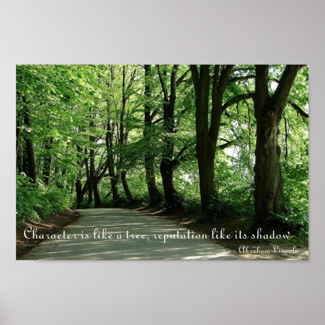 Poster av Abraham Lincoln-tecken (Framsidan)