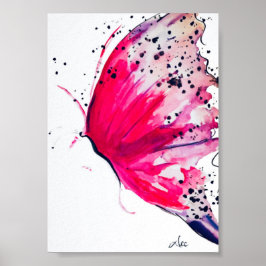 Poster av abstrakt Butterfly Premium Canvas (5x7)
