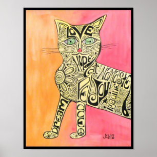 Poster av abstrakt inspiration Cat