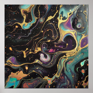 Poster av abstrakt Iridescent Art