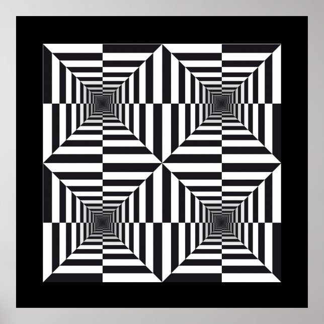 Poster av abstrakt op art (Framsidan)