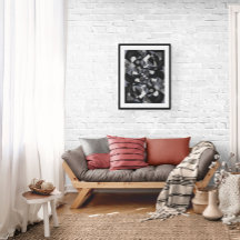 Poster av abstrakt, svartvit modern utskrift