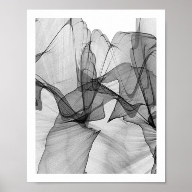 Poster av abstraktens monokrom  | 8 x 10 (Framsidan)